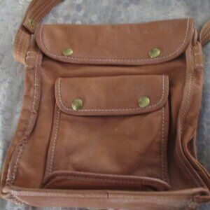 new varig vintage leather  bag used by stewards